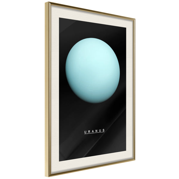 Poster - The Solar System: Uranus  - goud passepartout