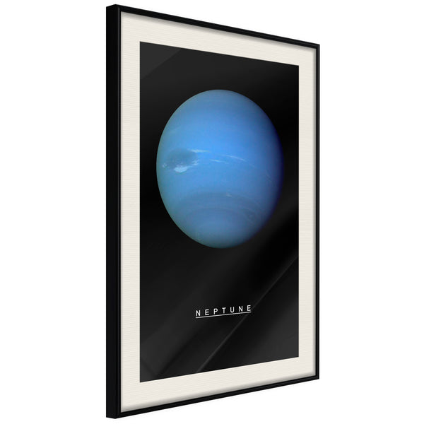 Poster - The Solar System: Neptun  - zwart passepartout