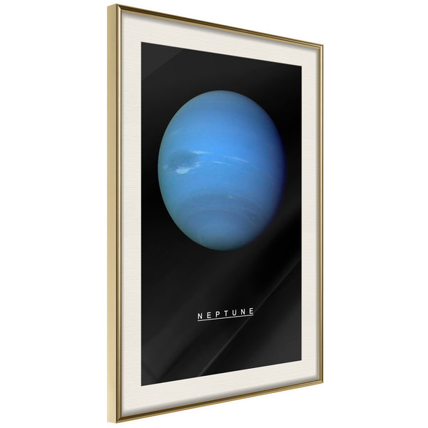 Poster - The Solar System: Neptun  - goud passepartout