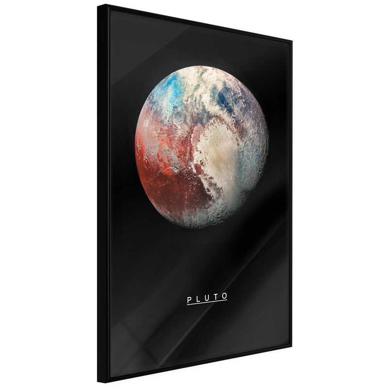 Poster - The Solar System: Pluto  - zwart