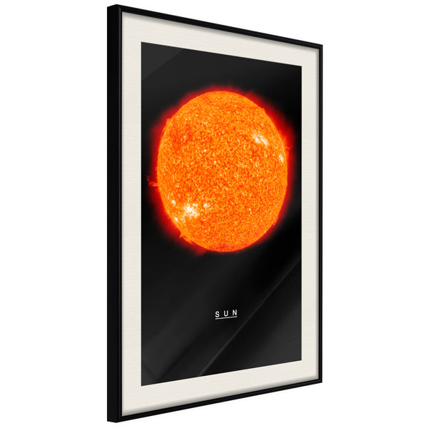 Poster - The Solar System: Sun  - zwart passepartout