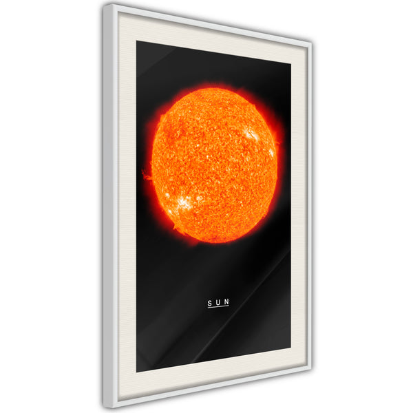 Poster - The Solar System: Sun  - wit passepartout