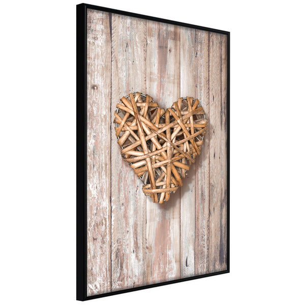 Poster - Wicker Love  - zwart