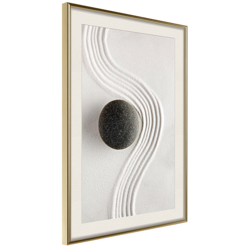 Poster - Zen Garden  - goud passepartout