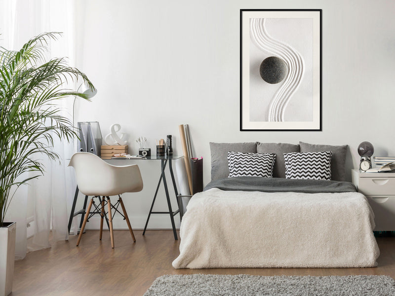 Poster - Zen Garden  - zwart passepartout